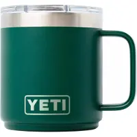 Yeti Rambler Stackable Mug 10oz Mag Slider Lid, Black Forest Green, mug thermos empilable avec couvercle, 295 ml