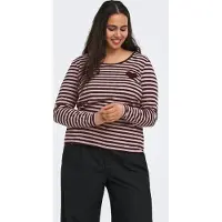 ONLY Carmakoma T-shirt 'CARBodil' brun foncé / rose