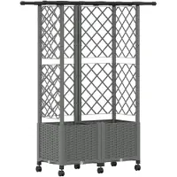 Syfax Lit Élevé avec Treillis et Toit Gris clair 124 x 40 x 142 cm PP