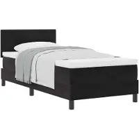vidaXL Lit boxspring avec tête de lit noir 80 x 200 cm velours