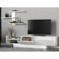 Skye Decor , Egemen-Egemen DCD, blanc, meubles TV, 40 x 180 x 31,8 cm, panneau de particules 100 % mélaminé