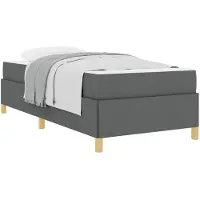 vidaXL Cadre de lit avec matelas gris foncé 80 x 200 cm Tissu
