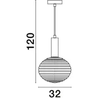 Nova Luce ALLEN Suspension E27 or 120x32cm dimmable 9028843 (E27)