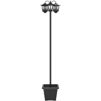 vidaXL Lampadaire à 3 têtes Noir 32 x 32 x 188 cm Aluminium et ABS
