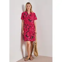 Street One Robe-chemise brun foncé / rose / canneberge