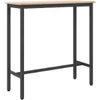vidaXL Table Nature 100 x 40 x 101 cm Ingénierie Bois et acier