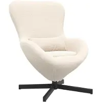 vidaXL Fauteuil œuf Crème 63 x 73 x 90 cm tissu
