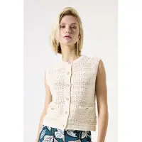 Garcia G50250 Knitted Vest Beige L Femme