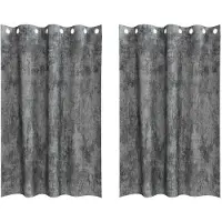 vidaXL Rideaux en velours avec tringles 2 pièces Gris 175 x 140 cm Velours