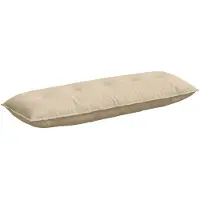 vidaXL Dossier Coussin Crème 140 x 50 cm Tissu microfibre