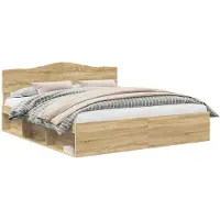 vidaXL Cadre de lit Sonoma 180 x 200 cm Pin massif