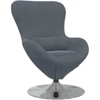 vidaXL Fauteuil œuf Gris foncé 63 x 73 x 90 cm Velours