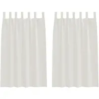 vidaXL Rideau en Voile 2 pcs Crème 175 x 140 cm Polyester