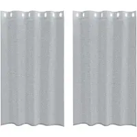 vidaXL Rideau en Voile 2 pcs Gris foncé 175 x 140 cm Polyester