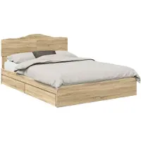 vidaXL Lit de rangement chêne Sonoma 160 x 200 cm bois composite