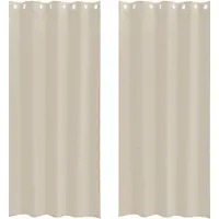 vidaXL Rideau en Voile 2 pcs Couleur sable 225 x 140 cm Polyester