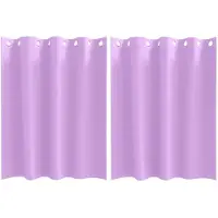 vidaXL Rideaux occultants avec anneaux 2 pcs Lila 140 x 140 cm