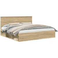 vidaXL Cadre de lit Sonoma 200 x 200 cm Pin massif