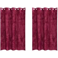 vidaXL Rideaux en velours 2 pcs Bordeaux 175 x 140 cm Velours
