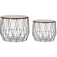 The Living Store Living Store : Table basse, lot de 2, couleur cuivre