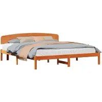 vidaXL Cadre de lit brun cireux 180 x 200 cm Pin massif