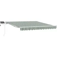 vidaXL Store extensible vert et blanc 300 x 250 cm