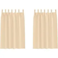 vidaXL Rideaux occultants avec anneaux 2 pcs Crème 175 x 140 cm
