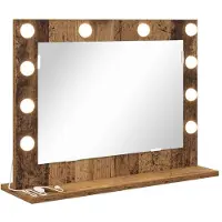 vidaXL Miroir de salle de bain en bois vieilli, 60 x 45 x 18 cm, rectangulaire