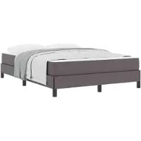 vidaXL Cadre de lit avec matelas Gris 140 x 200 cm Tissu