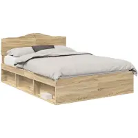 vidaXL Cadre de lit Sonoma 160 x 200 cm Pin massif