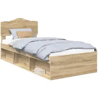 vidaXL Cadre de lit Sonoma 100 x 200 cm Pin massif