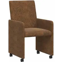 vidaXL Chaise de salle à manger avec roulettes 2 pcs Marron 57 x 66 x 94 cm