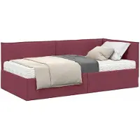 vidaXL Structure de lit à angle avec matelas et tête de lit, 2 pièces, gris, velours