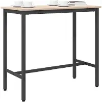 vidaXL Table Naturelle 100 x 50 x 91 cm Ingénierie Bois et Acier