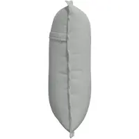 vidaXL Coussin dorsal gris clair 200 x 50 cm Tissu velours côtelé