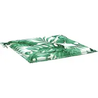 vidaXL Coussins de chaise 4 pcs Motif de feuille 50 x 50 x 4 cm