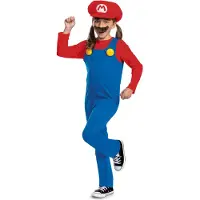 Super Mario Nintendo Super Mario De Luxury Junior Costume Bleu 7-8 Years Enfants