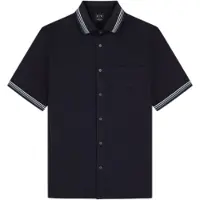 Armani Exchange pour homme. XM002110AF22640UB101 Polo Informal marine (S), Casuel, Coton, Manche courte