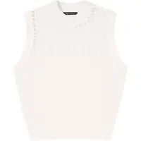 Armani Exchange pour femme. XW001906AF21574U1003 Top En Maille Fine blanc (XS), Casuel, Coton