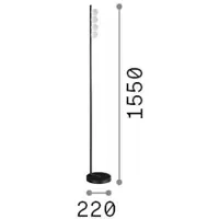 Ideal Lux Lampadaire contemporain Ping Pong Métal Blanc Led 12W 3000K Ip20