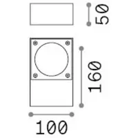 Ideal Lux 345611 SIRIO Applique murale 1xGX53 IP65 gris