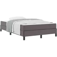vidaXL Cadre de lit avec matelas Gris 120 x 190 cm Tissu
