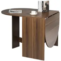 Costway Table d'extension , table de cuisine en bois, table à manger pour 4 à 7 personnes, table pliante supportant jusqu'à 60 kg, idéale pour les petits espaces, dimensions : 163 x 80 x 75 cm. Café