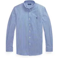 Ralph Lauren pour homme. 710928254007 Chemise slim en popeline stretch bleue (L), Casuel, Coton, Classique, Manche longue