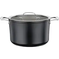 Küchenprofi Casserole avec couvercle en verre 24 cm, Poêle + casserole, Noir