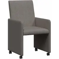 vidaXL Chaises de salle à manger à roulettes, lot de 2, gris clair, 57 x 66 x 94 cm
