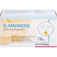 Hecht Pharma GmbH Geschäftsbereich Handelsware D-Mannose 500 mg, capsules GPH, pour le traitement diététique des infections urinaires récurrentes, 90 capsules