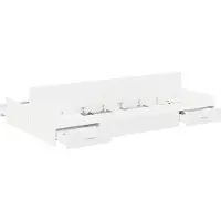 vidaXL Cadre de lit de rangement Blanc 120 x 200 cm Bois composite