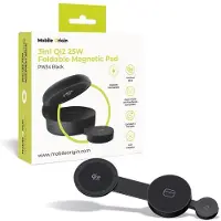 Mobile Origin 3-en-1 Qi2, socle magnétique pliable 25 W Pw34, noir