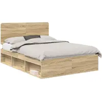 vidaXL Cadre de lit Sonoma 140 x 200 cm Pin massif